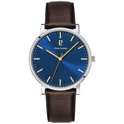 Montre Homme Pierre Lannier ESSENTIAL Cadran Bleu Bracelet Cuir Brun