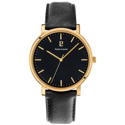 Montre Homme Pierre Lannier ESSENTIAL Cadran Noir Bracelet Cuir Noir