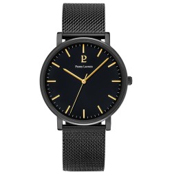 Montre Homme Pierre Lannier ESSENTIAL Cadran Noir Bracelet Acier milanais Noir