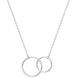 COLLIER ARGENT FEMME CARADOR DOUBLES ANNEAUX