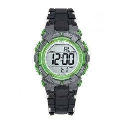 Montre Digitale Tekday Enfant Silicone Vert et Gris