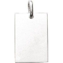 PENDENTIF CARADOR ARGENT PLAQUE RECTANGULAIRE