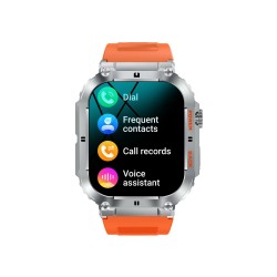 Montre Connectée Mixte Smarty Challenge bracelet en silicone orange