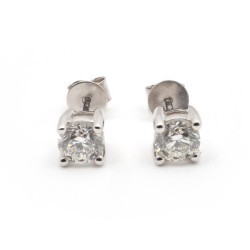 Boucles d'oreilles Carador diamant 0,70 cts or blanc 750/000