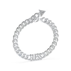 Bracelet femme Logo Guess Arm Party en acier mailles gourmette