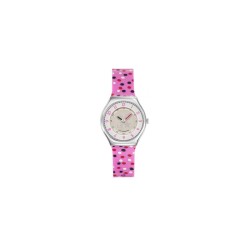 Montre Lulu Castagnette Enfant Résine Rosé fond de cadran avec logo