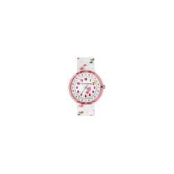 Lulu Castagnette Montre Mini Lulu Enfant Tissu Blanc