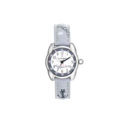 Lulu Castagnette Escape Montre Fille Cuir Gris