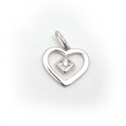 Pendentif Carador Coeur Or blanc 750/000