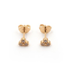 Boucles d'oreilles clous femme carador en plaqué or avec oxydes de zirconium