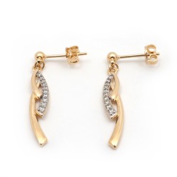 Boucles d'oreilles fantaisie femme carador en plaqué or avec oxydes de zirconium