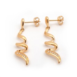 Boucles d'oreilles fantaisie femme carador en plaqué or avec oxydes de zirconium