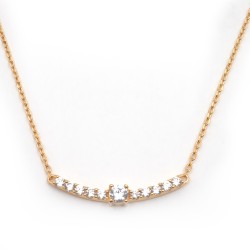 Collier fantaisie femme carador en plaqué or avec oxydes de zirconium