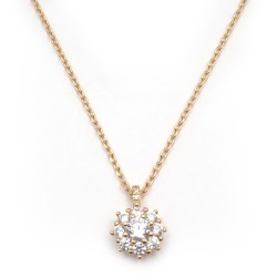 Collier fantaisie femme carador en plaqué or avec oxydes de zirconium