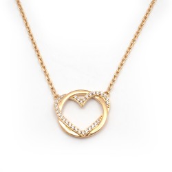 Collier plaqué or motif coeur carador