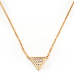 Collier plaqué or et oxydes de zirconium motif triangle carador