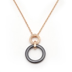 Collier Femme PHEBUS en plaqué or et céramique avec oxydes de zirconium