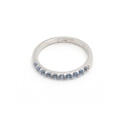 Bague femme carador en argent avec spinelles bleu clair