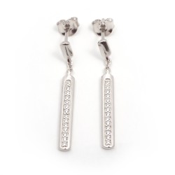 Boucles d'oreilles pendantes Carador en argent  et oxydes de zirconium