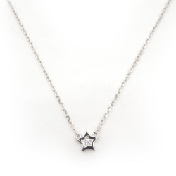 Collier fantaisie femme carador en argent avec oxydes de zirconium forme étoile