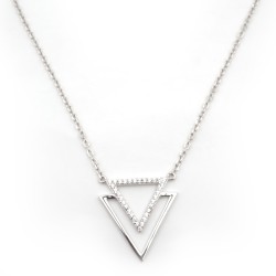 Collier femme Carador argent 925/000 motif triangle