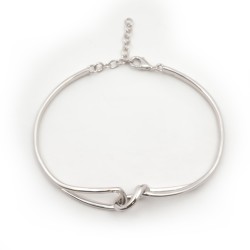 Bracelet rigide femme carador en argent avec oxydes de zirconium