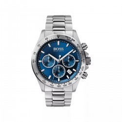 Montre Hugo Boss Hero en acier argenté cadran bleu