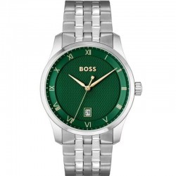 Montre Hugo Boss Principle en acier argenté et cadran vert