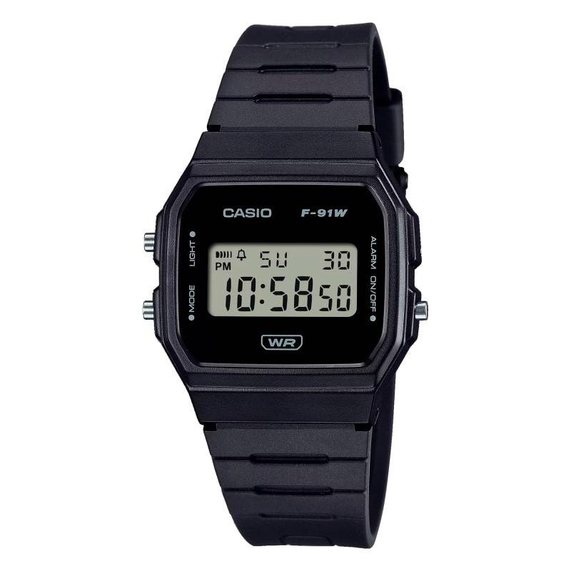 Montre Digitale Casio collection Timeless bracelet résine noire
