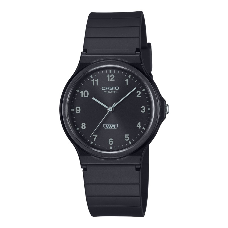 Montre analogique Casio collection Timeless résine noire
