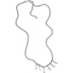 Collier Mixte Diesel en acier argenté