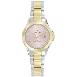 Montre Certus Femme bracelet acier bicolore et cadran rose