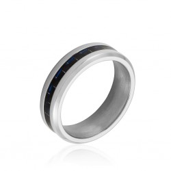 Bague Homme Phebus en Acier Blanc