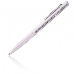 Stylo à bille Swarovski laqué rose et cristaux