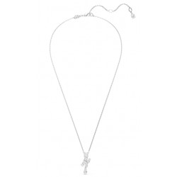 Collier femme Swarovski Matrix métal argenté et pendentif avec cristaux blancs