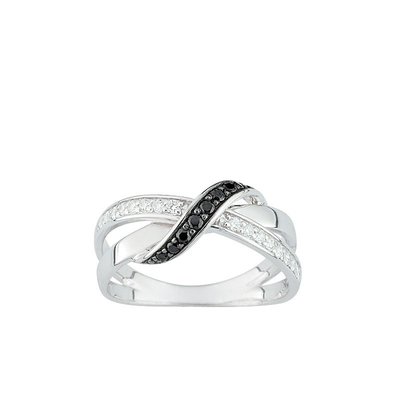 Bague en Argent 925/000 et Oxydes