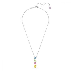 Collier femme Swarovski Gema en métal argenté avec cristaux multicolores