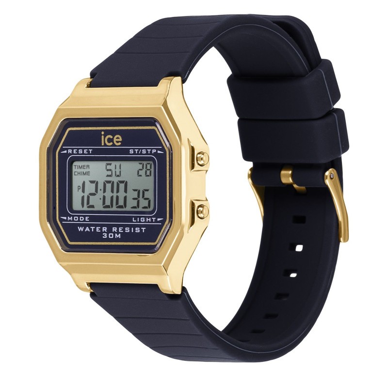 Montre Numérique Ice Watch Colelction Ice Digit Retro Bracelet Silicone Bleu Nuit