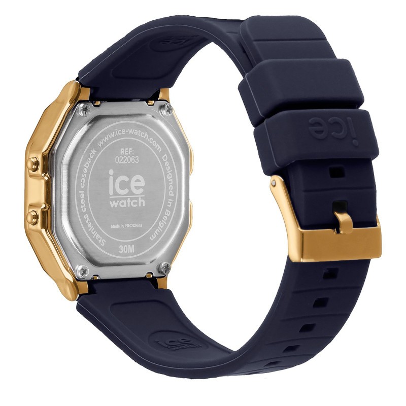 Montre Numérique Ice Watch Colelction Ice Digit Retro Bracelet Silicone Bleu Nuit