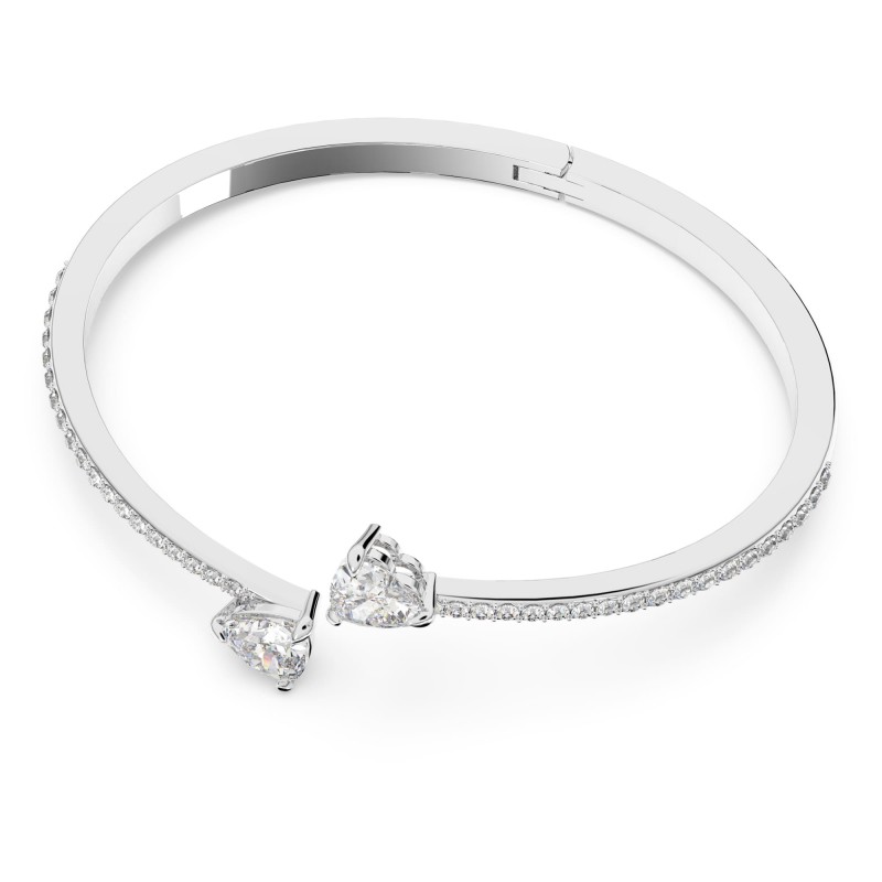 Bracelet jonc femme Swarovski Mesmera Attract métal argenté et cristaux