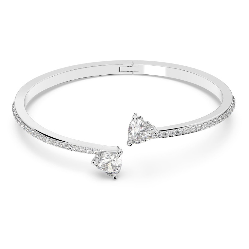 Bracelet jonc femme Swarovski Mesmera Attract métal argenté et cristaux
