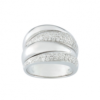 Carador - Bague Argent 925/000, Oxyde de Zirconium