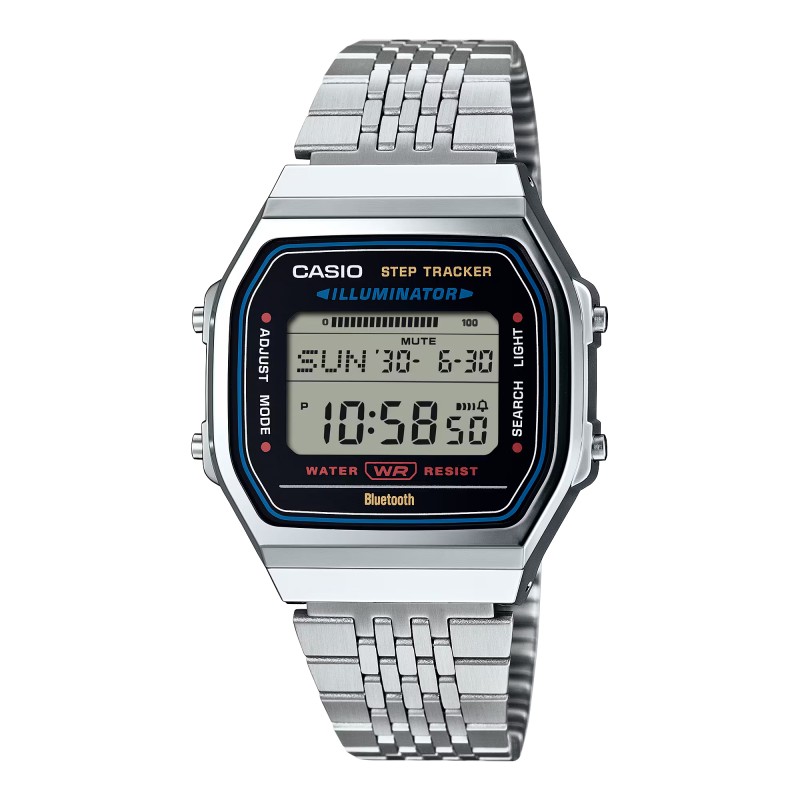 Montre Numérique CASIO Collection Vintage acier argenté