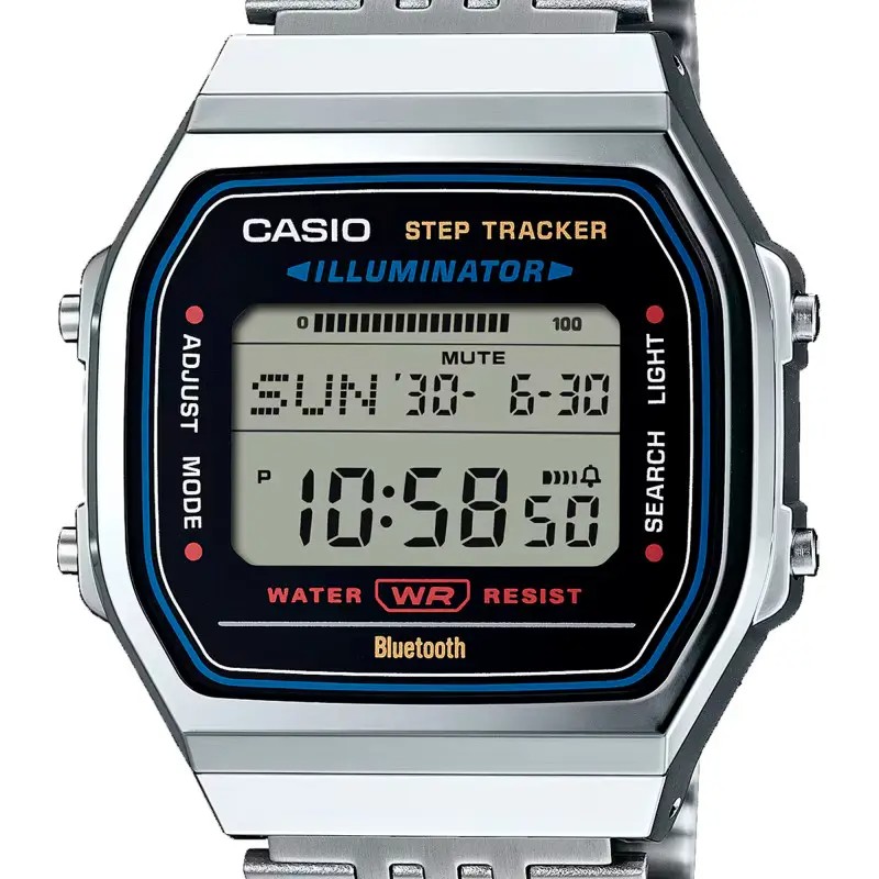 Montre Numérique CASIO Collection Vintage acier argenté
