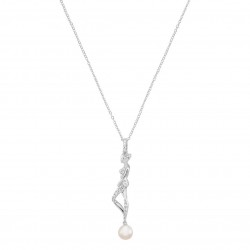 Collier Femme - Jourdan - Bijoux Poema- Argent avec Perle Blanche