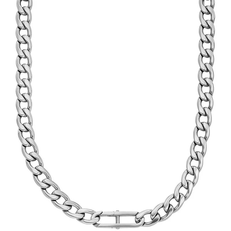 Collier Fossil collection Heritage D-Link acier argenté