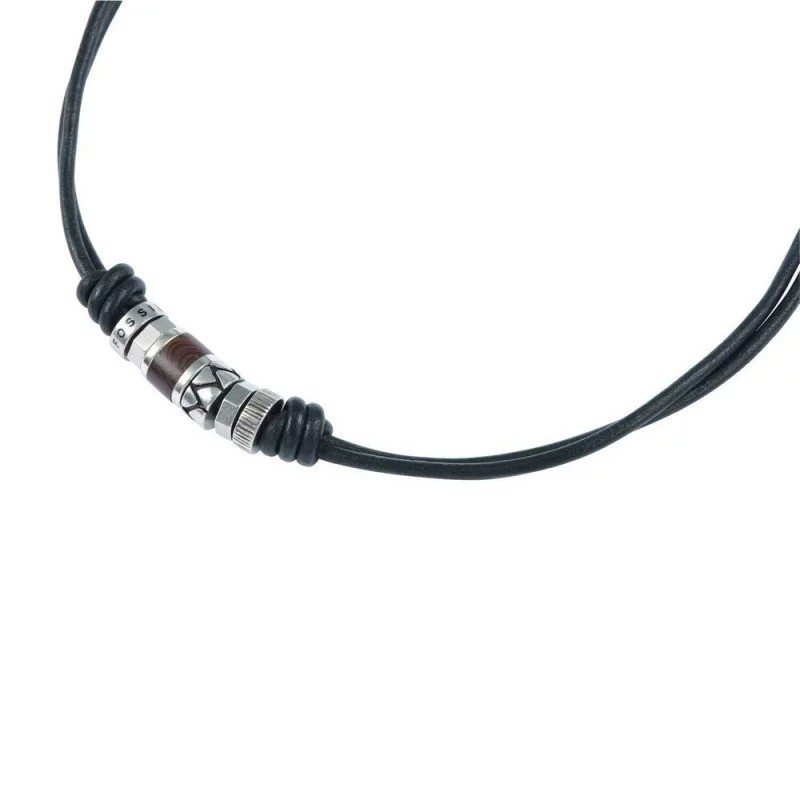 Collier Fossil collection Bronson acier argenté