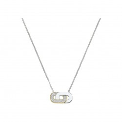 Collier Femme Charles Garnier - En Argent - Deux Maillons Argent Bicolore et Oxydes de zirconium