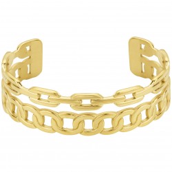 Bracelet Jonc Femme - Amporelle - en Acier PVD Jaune