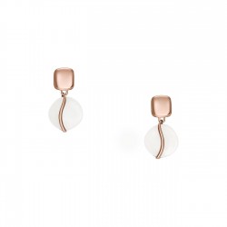 Boucles d'Oreilles Femme Skagen Sofie Sea Glass en acier doré rose